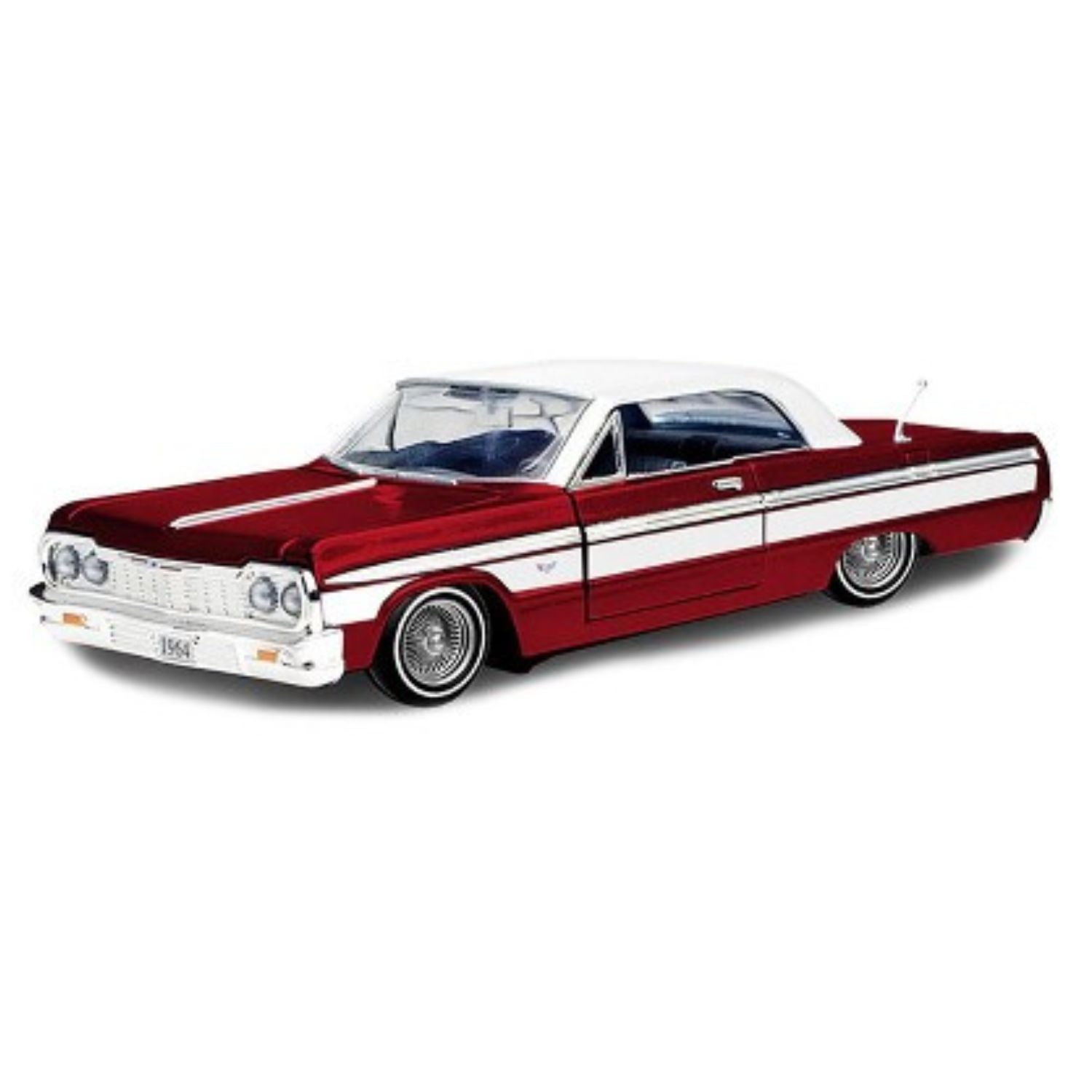 Motormax Get Low Series Diecast Scale Model – 1964 Chevrolet Impala Scale 1:24 - Metallic Red