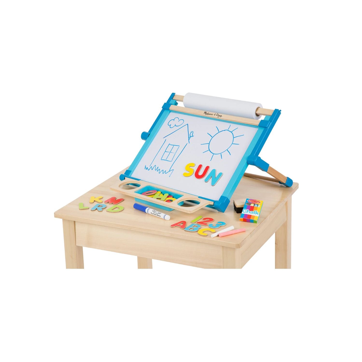 Melissa & Doug Double-Sided Magnetic Tabletop Easel