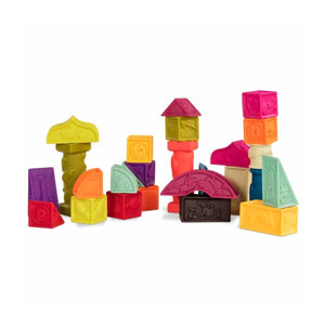 B. Toys Elemenosqueeze Educational Baby Blocks - 26 Blocks