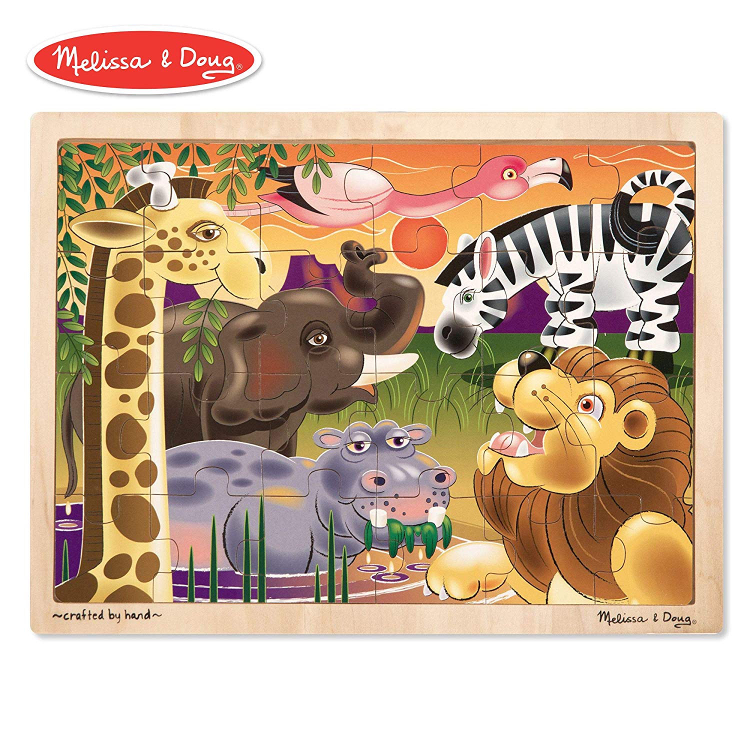 Melissa Doug Wooden Jigsaw Puzzles African Plains 24 pc MyToy .za