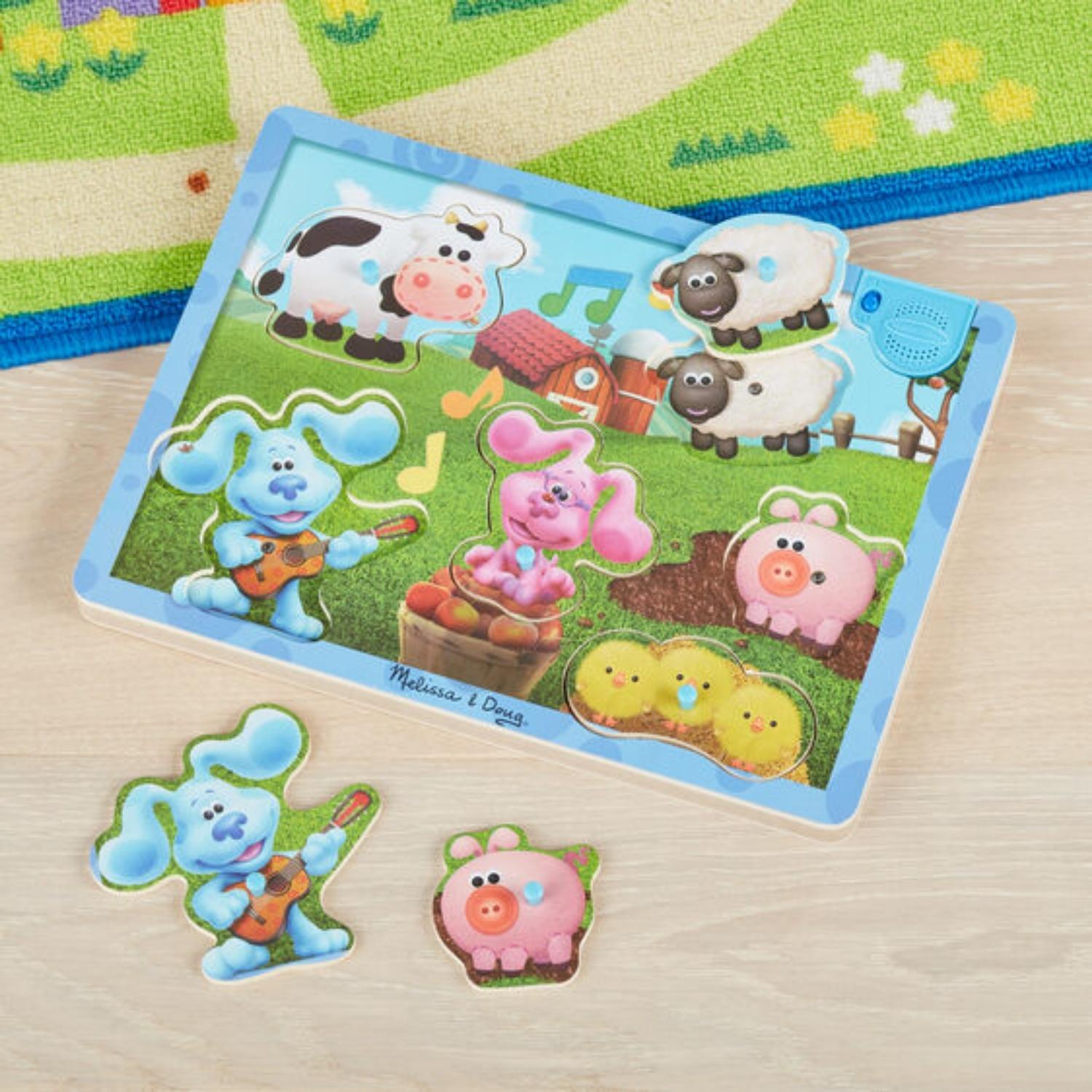 Melissa & Doug Blues Clues Wooden Musical Farm Sound Puzzle