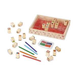 Melissa & Doug Wooden Favourite Things Stamp set