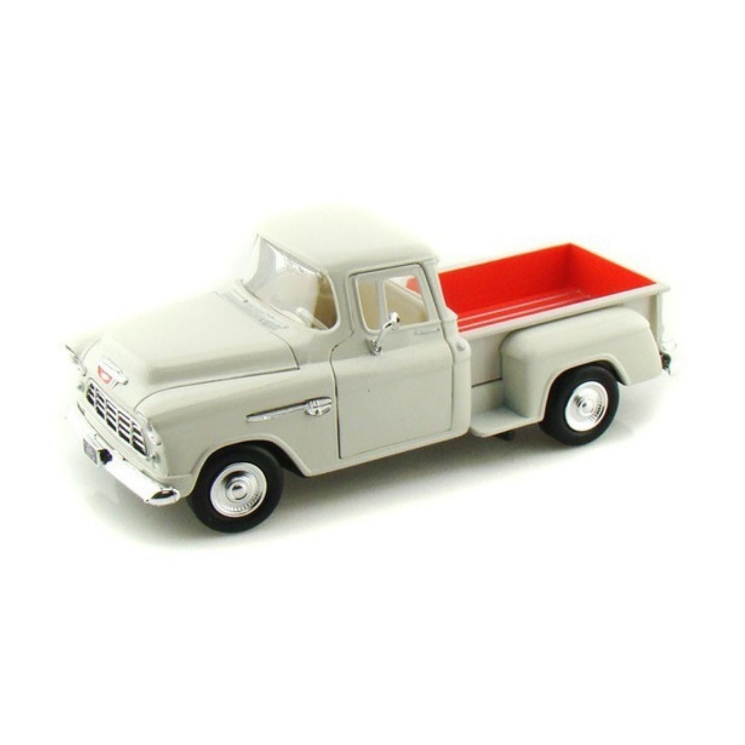 Motormax 1:24 Scale 1955 Chevy Stepside Cream Diecast Vehicle