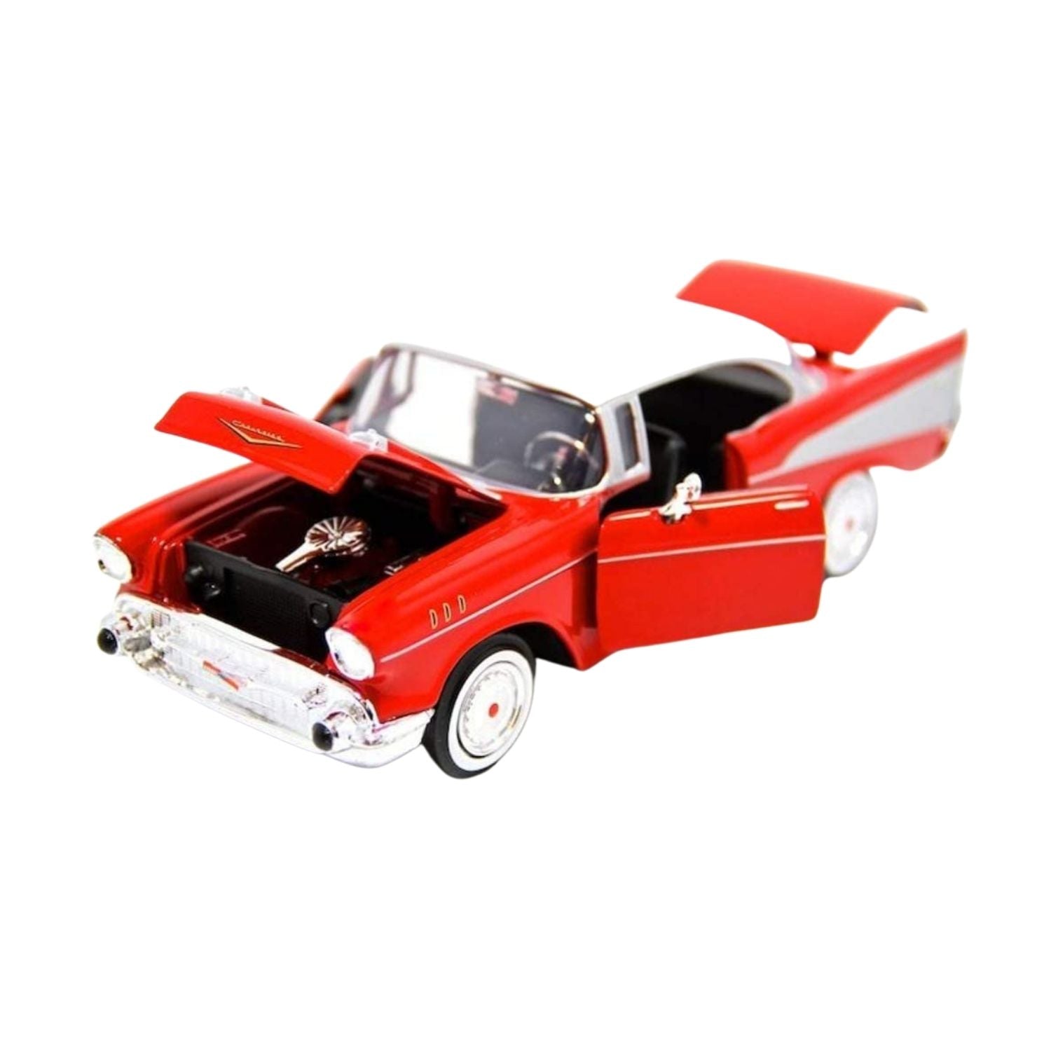 Motormax 1:24 Scale 1957 Chevy Bel Air Orange Diecast Vehicle
