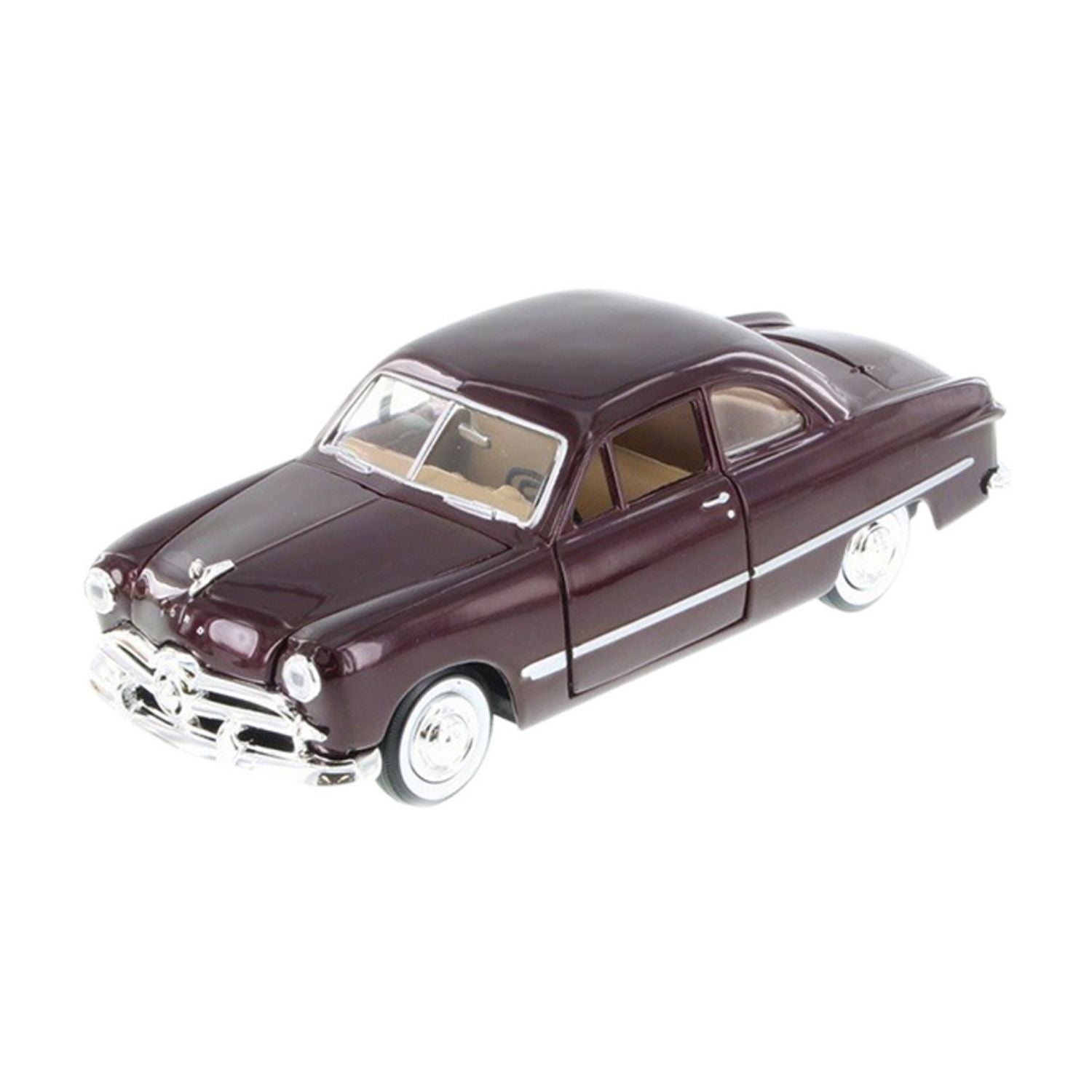 Motormax Ford Coupe Dark Burgundy 1949 1:24 Scale Diecast Car