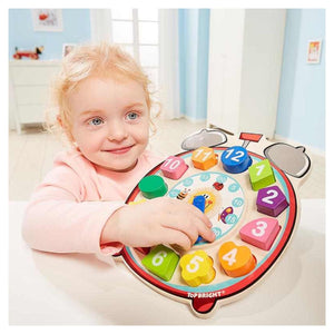 TopBright Wooden Shape Sorting Clock