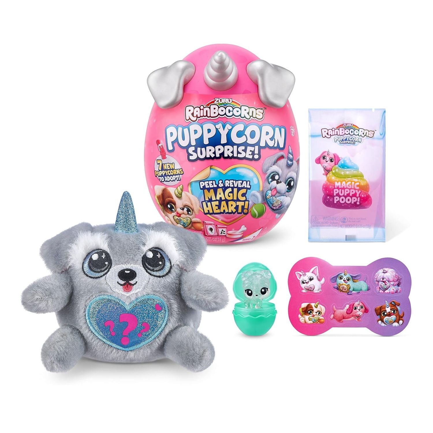 ZURU Rainbocorns Series 2 Puppycorn Surprise Egg 7 Piece