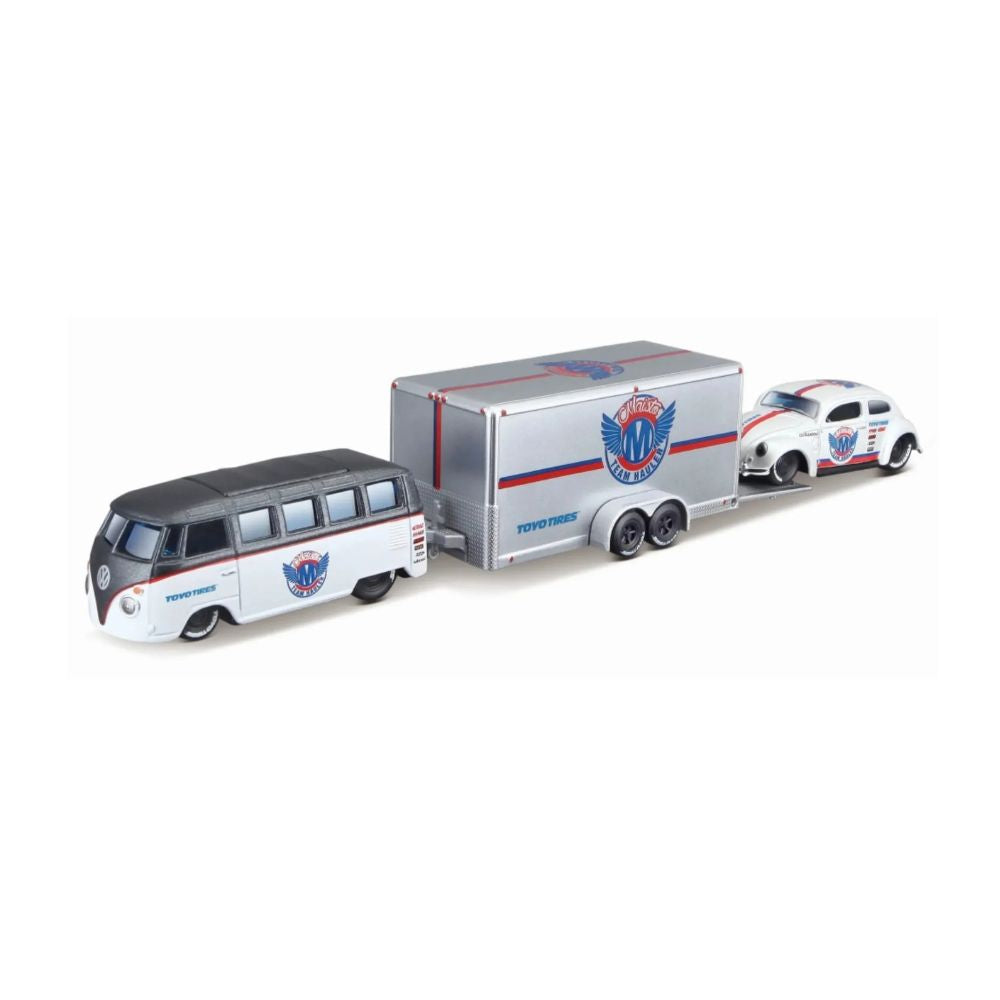 Maisto Team Haulers Scale 1:64 - Volkswagen Van (Samba) and Volkswagen Beetle