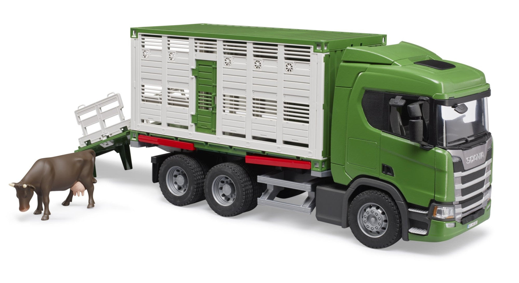 Bruder Scania Super 560R Cattle Transportation Truck With 1 Cattle (54CM LONG)