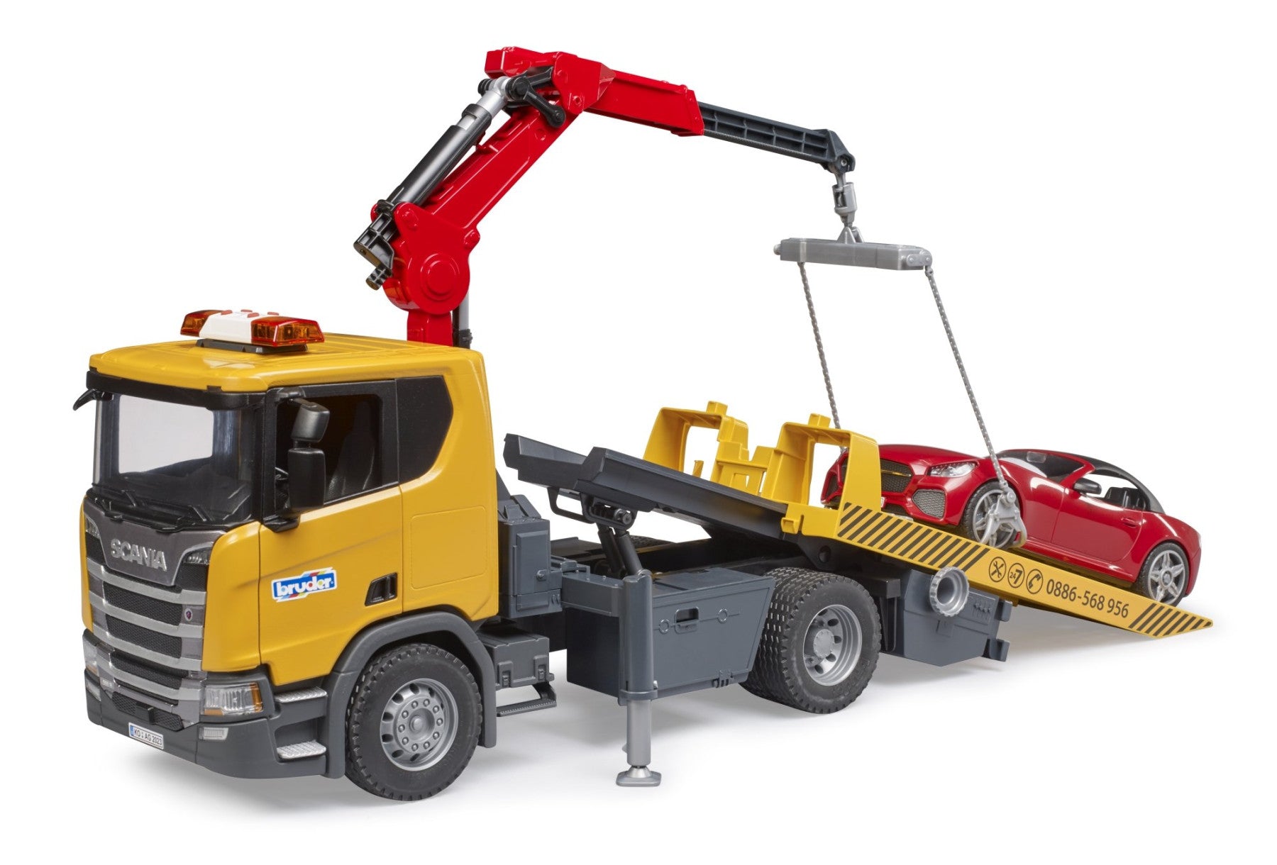 Bruder Scania Super 560R Tow Truck With Roadster & Light & Sound Module (58CM LONG)