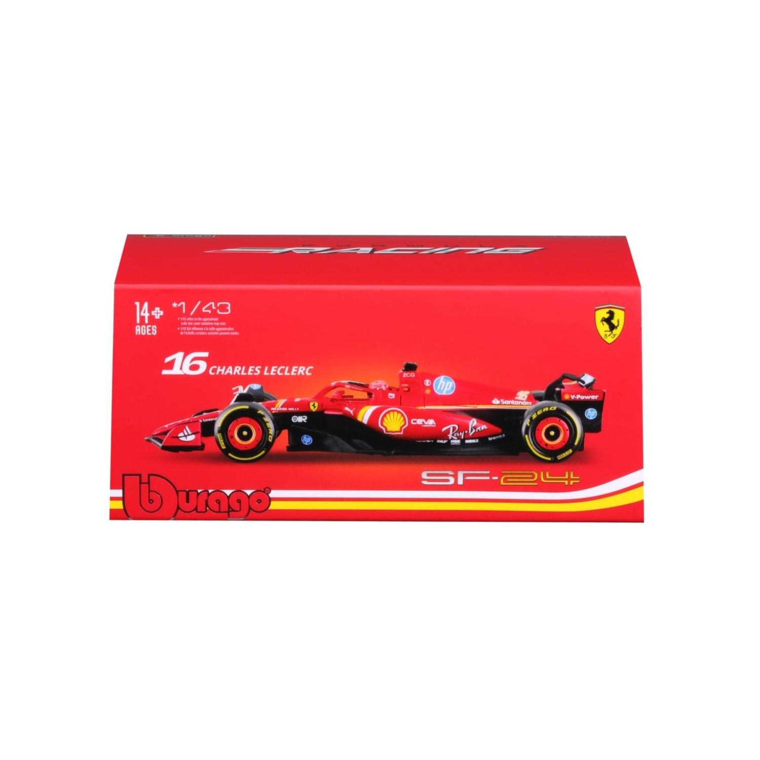 Bburago Scale 1/43 Ferrari F1 SF-24 2024 with Collectors Hardcase - #16 Leclerc