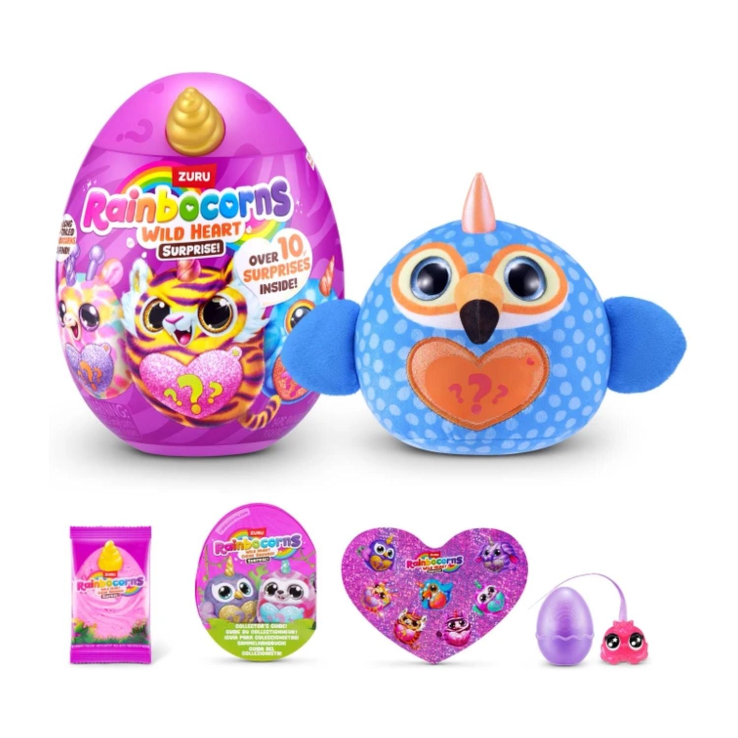 ZURU Rainbocorns Wild Heart Surprise Series Collectible Plush Mystery Egg Toy