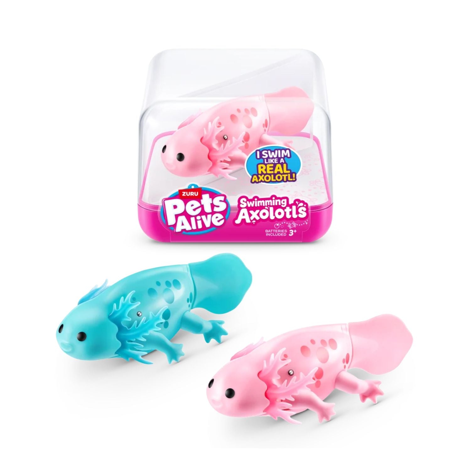 ZURU Pets Alive Water-Activated Swimming Axolotl - PINK