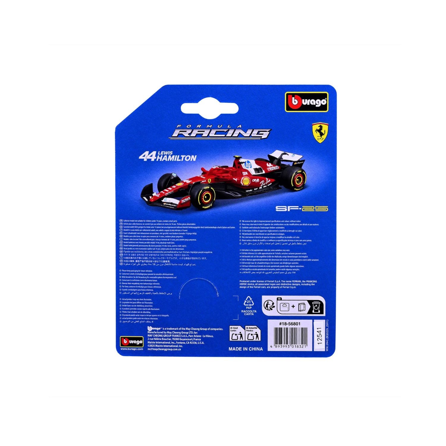 Bburago F1 Ferrari SF-25 Diecast Vehicle Scale 1:64 Collectors Bundle