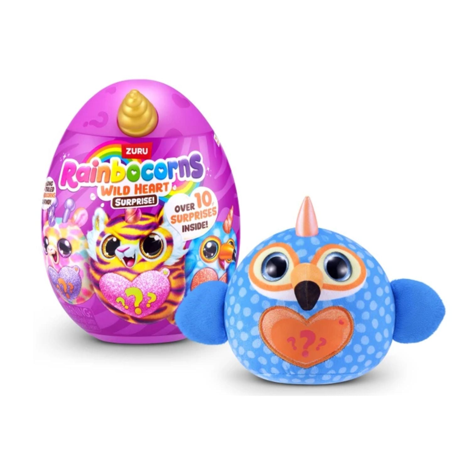 ZURU Rainbocorns Wild Heart Surprise Series Collectible Plush Mystery Egg Toy