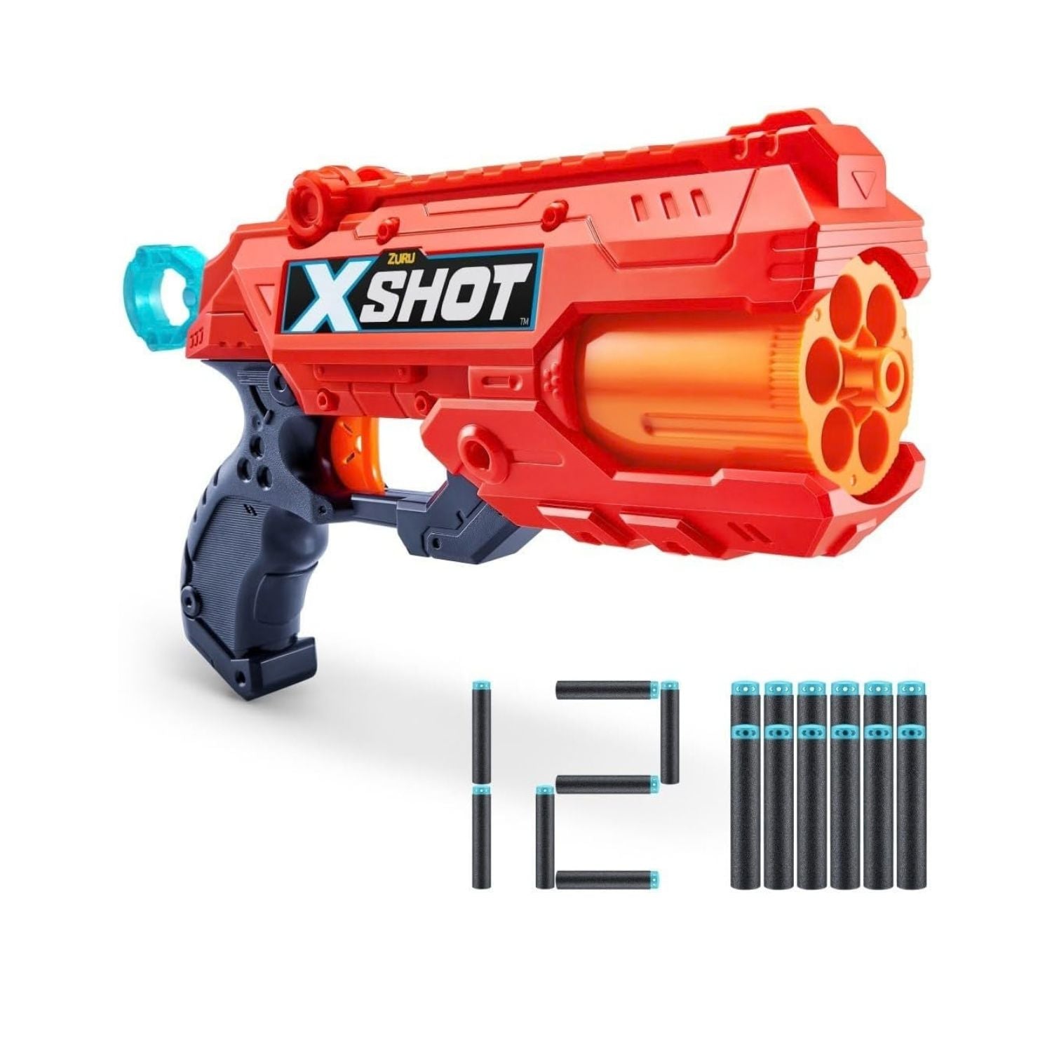 ZURU X-Shot Excel Reflex 6 Rotating Barrel Foam Dart Blaster Toy