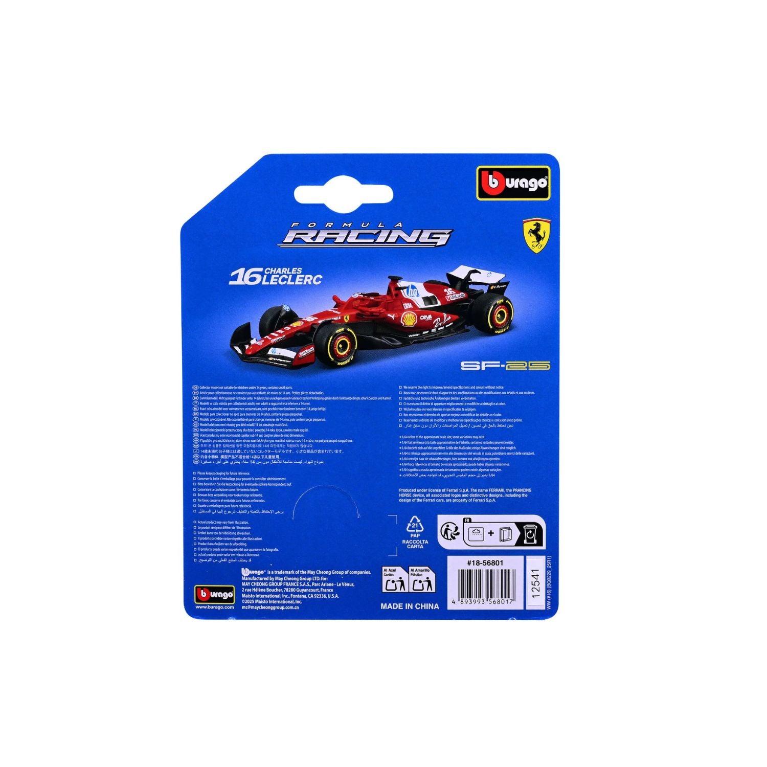 Bburago F1 Ferrari SF-25 Diecast Vehicle Scale 1:64 Collectors Bundle