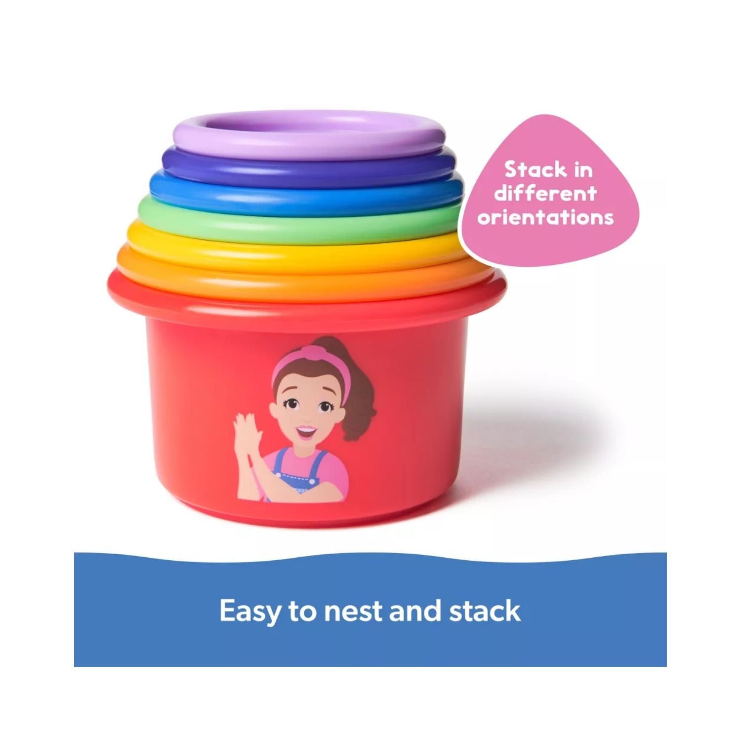 Melissa & Doug Ms Rachel Rainbow Stacking Cups