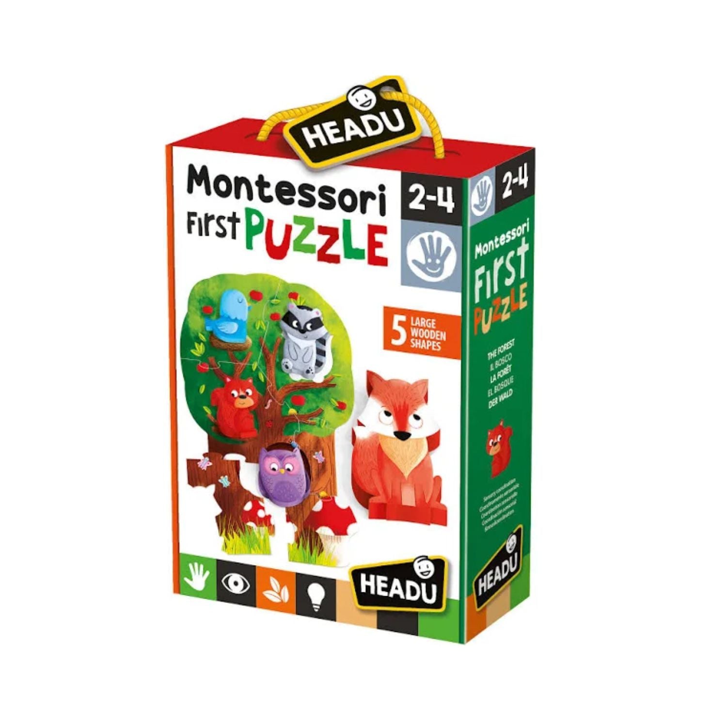 Headu Montessori - My First Wooden Puzzle Set of 2 - Farm & Forest Theme