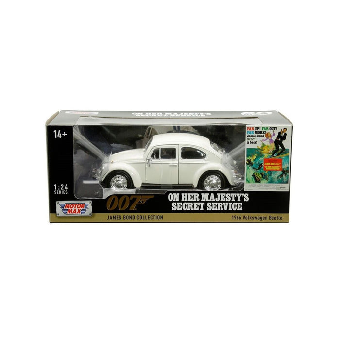 Motormax 1:24 1966 Volkswagen Classic Beetle James Bond - White