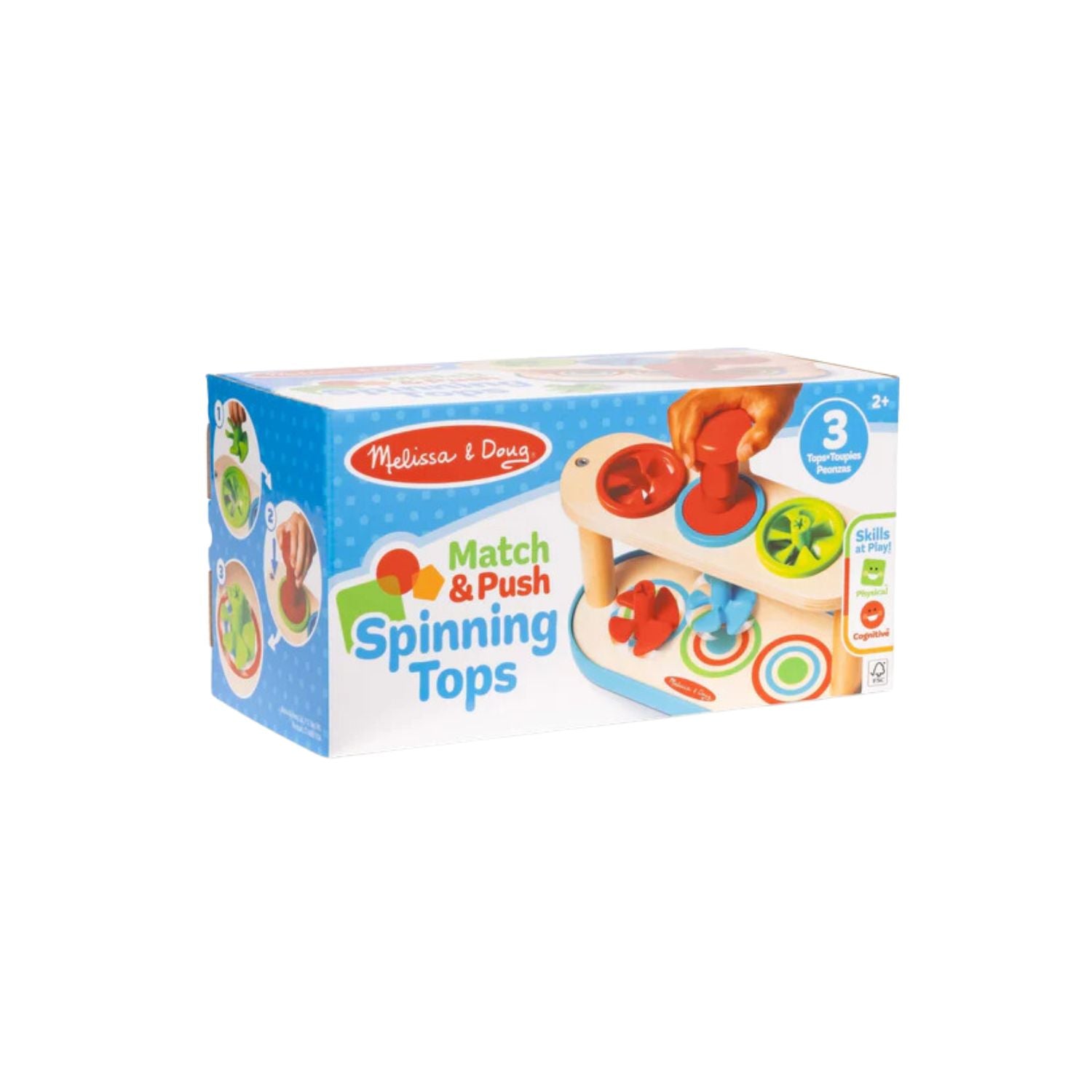 Melissa & Doug Match & Push Spinning Tops