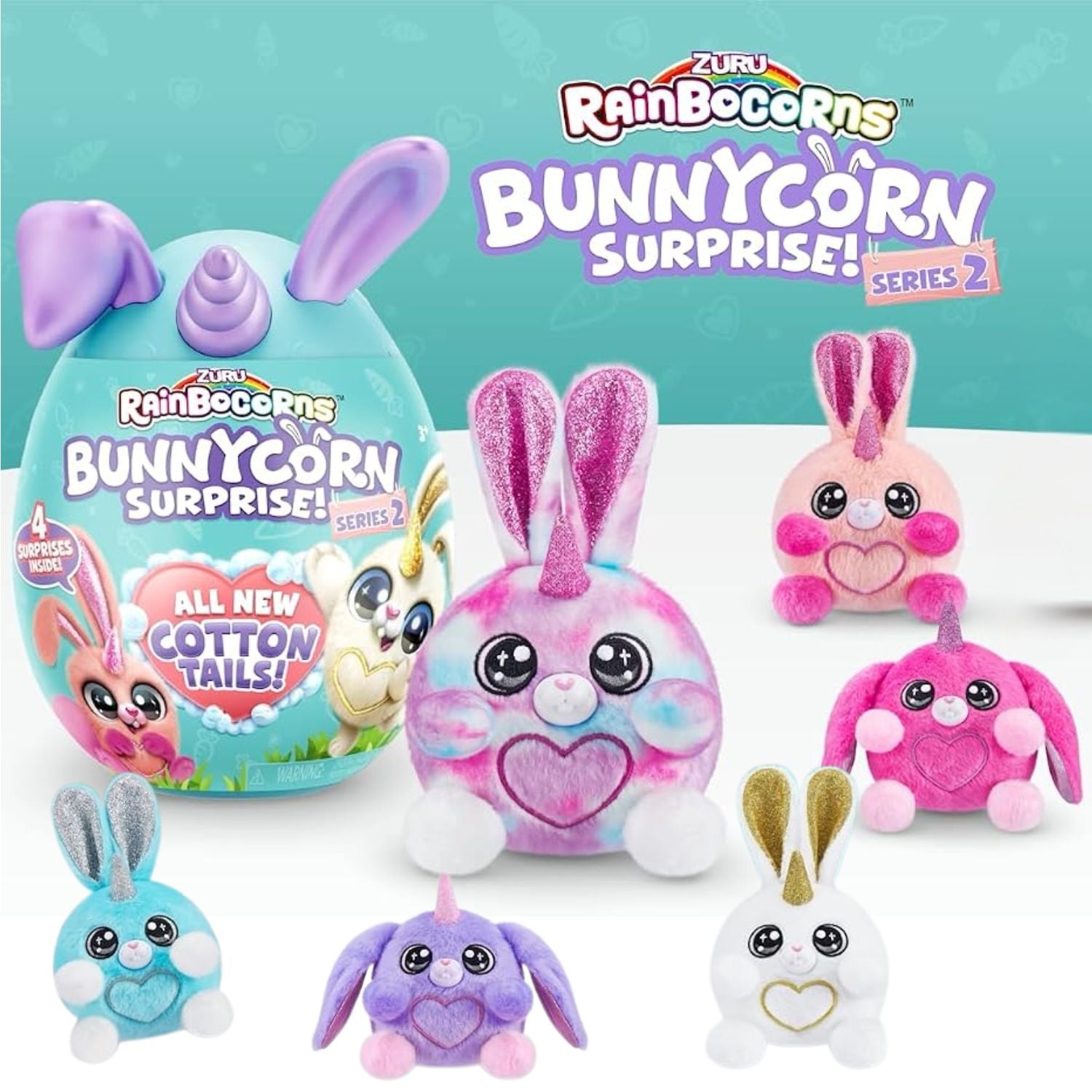 ZURU Rainbocorns Bunnycorn Surprise Series Collectible Plush Egg Toy