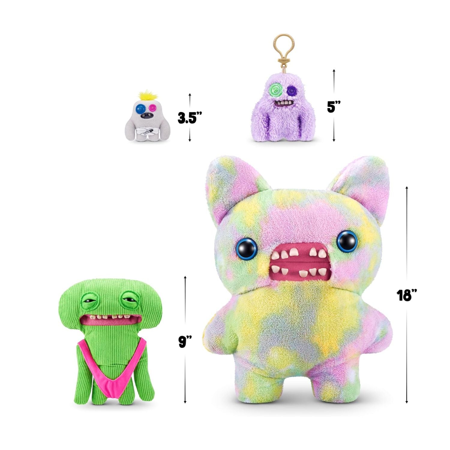 Fuggler Vacay Vibes by ZURU, Funny Ugly Monster - Smiley O Riley - Green