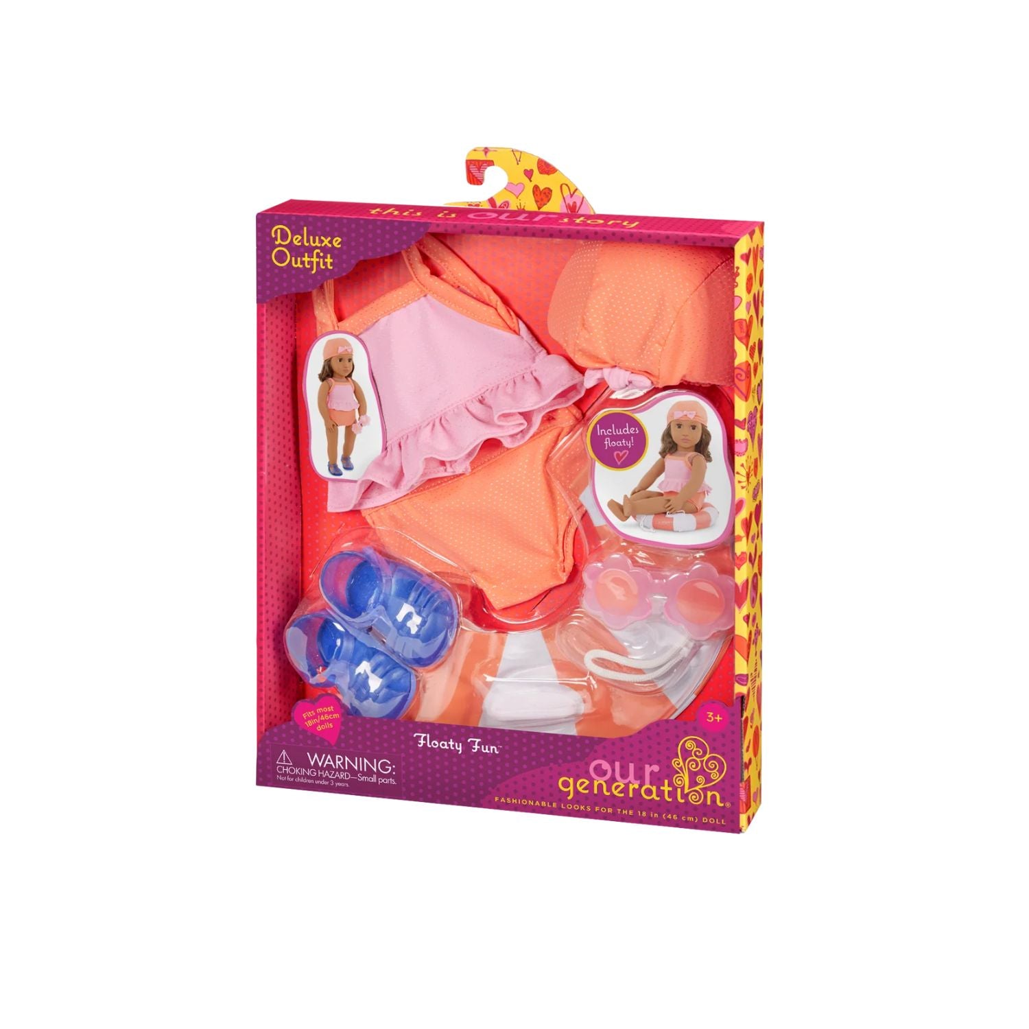Our Generation Deluxe Bathing Suit Outfit Floaty Fun