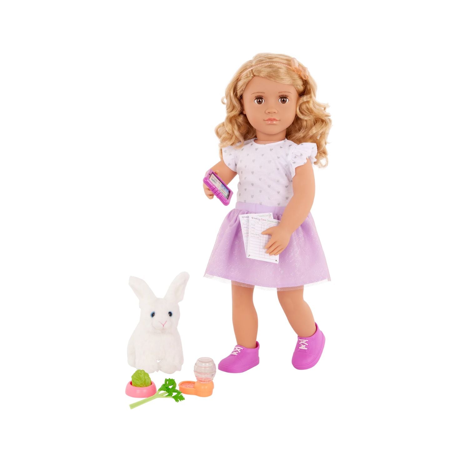 Our Generation Deluxe Doll Tabby and Pet  18inch  with Book