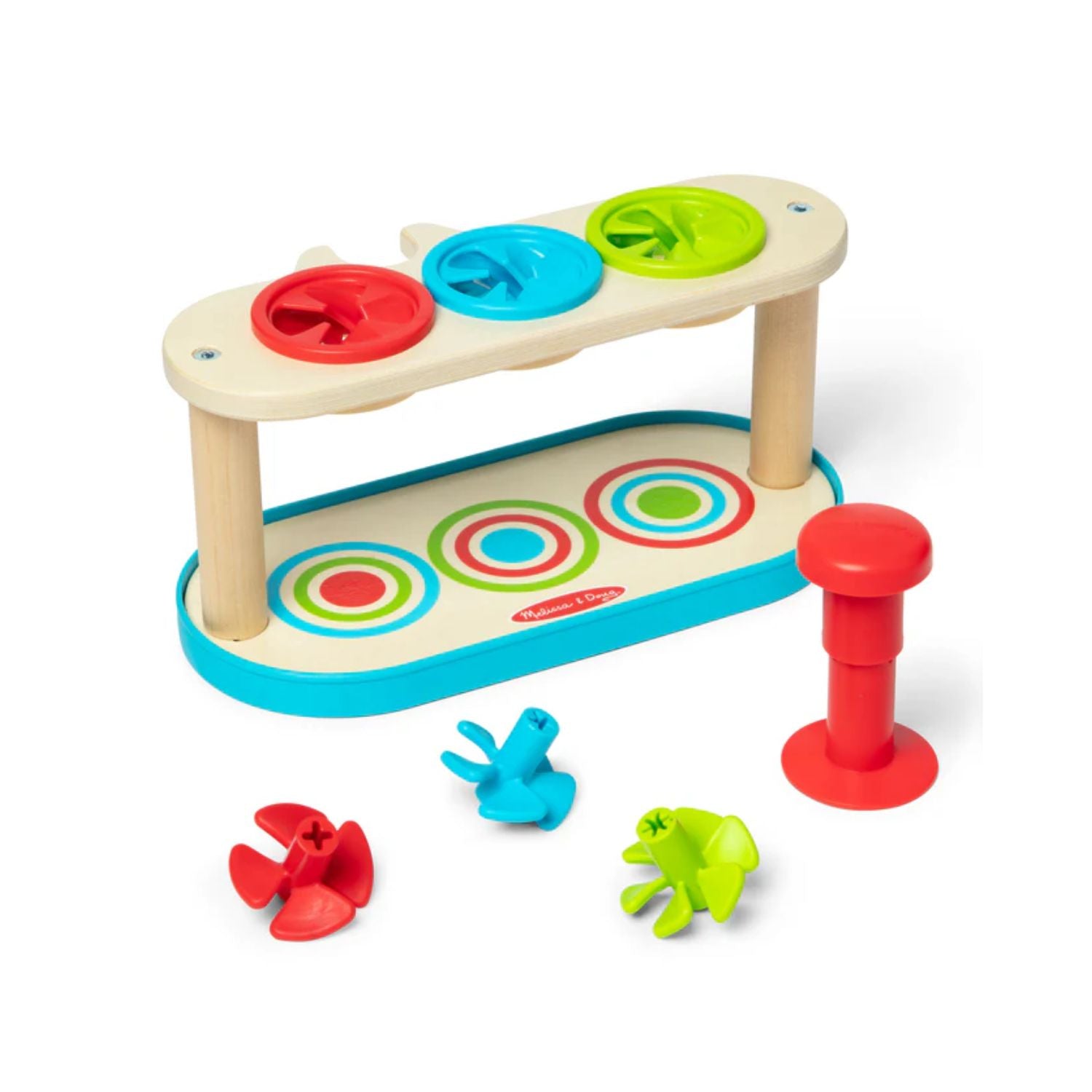 Melissa & Doug Match & Push Spinning Tops