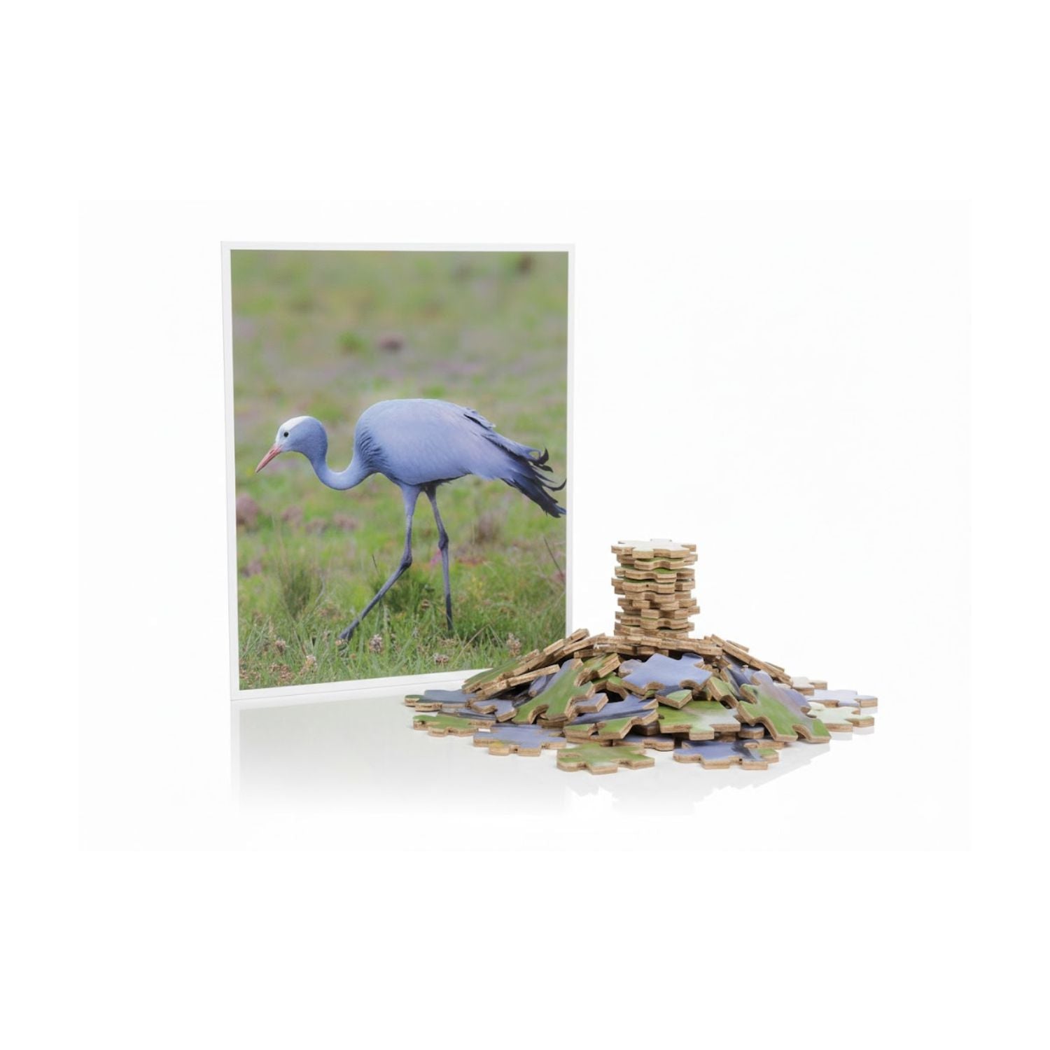 Butterfly A4 Blue Crane Wooden Puzzle Set - 48 Pieces