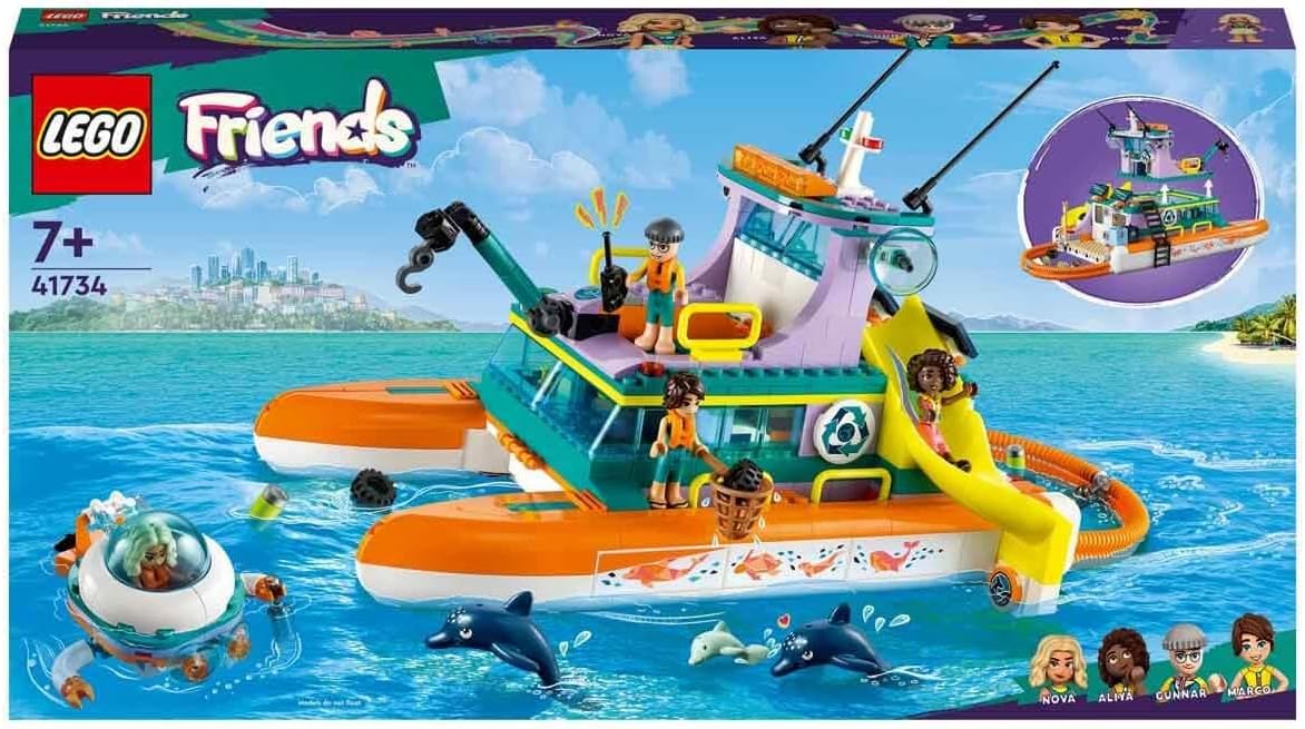 LEGO® - Friends Sea Rescue Boat 41734 Building Toy Set - 717 Pieces