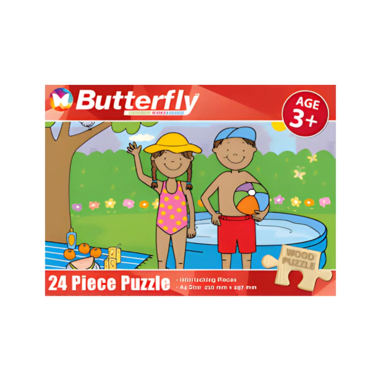 Butterfly A4 My Body Wooden Puzzle - 24-Piece Set