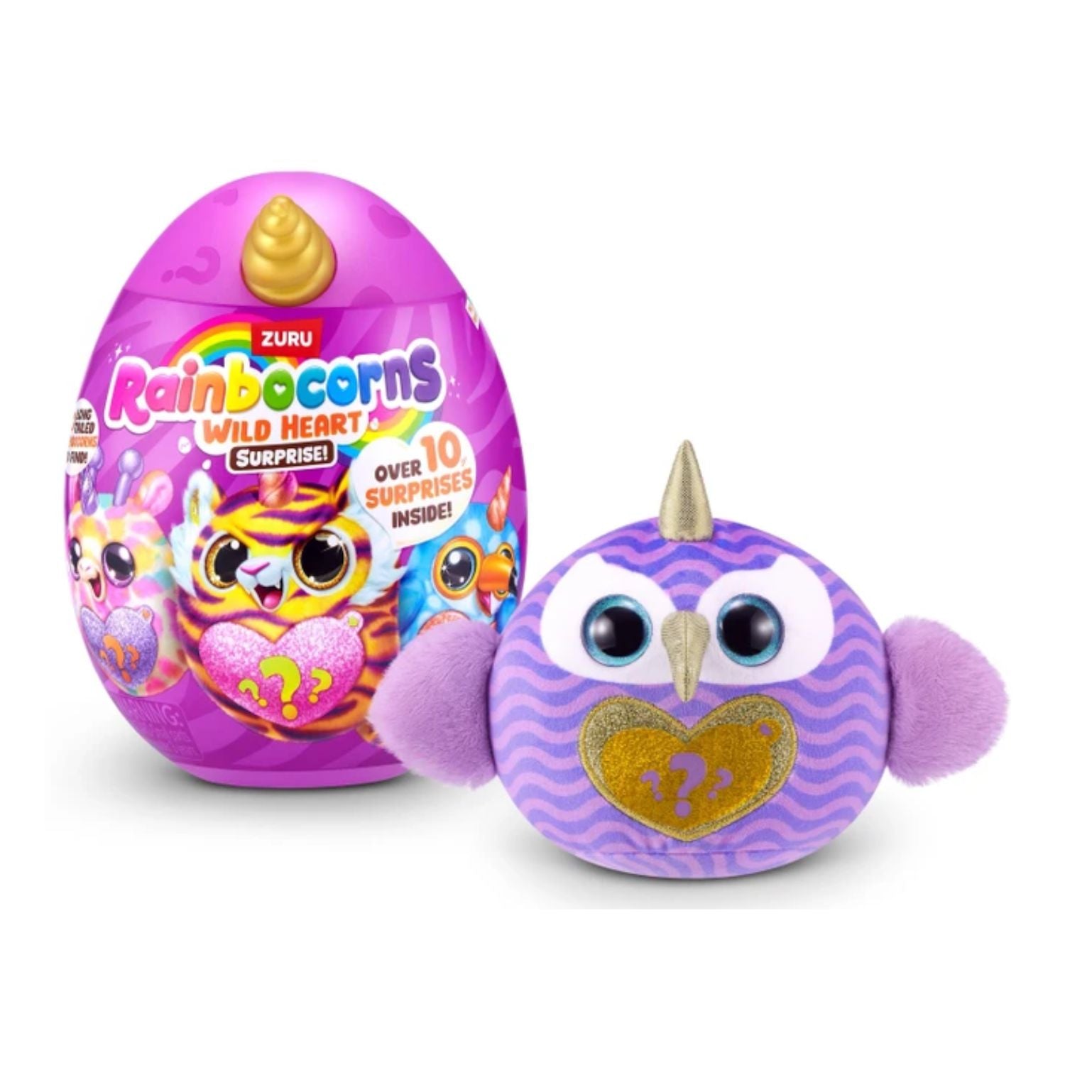 ZURU Rainbocorns Wild Heart Surprise Series Collectible Plush Mystery Egg Toy