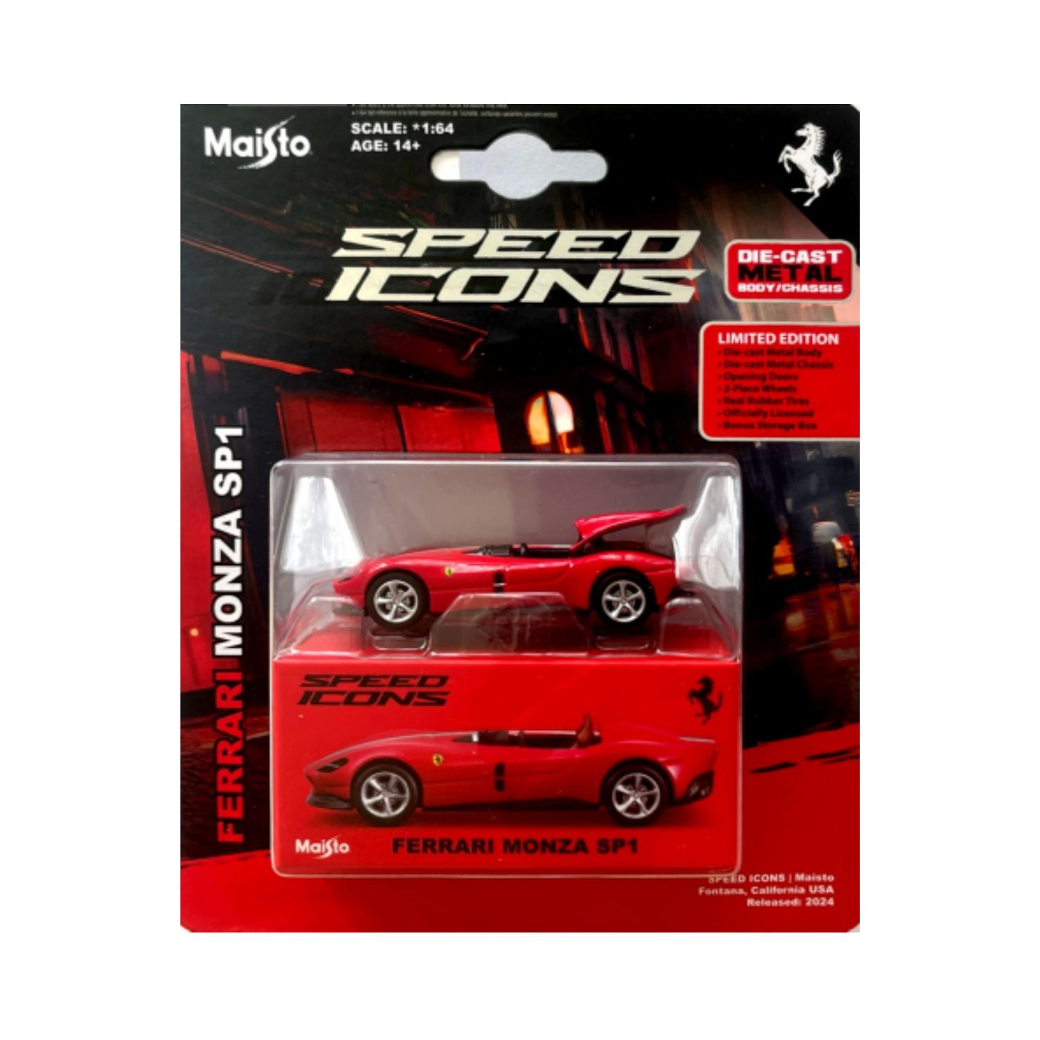 Maisto 1:64 Speed Icons - Ferrari Monza SP1 (Red)