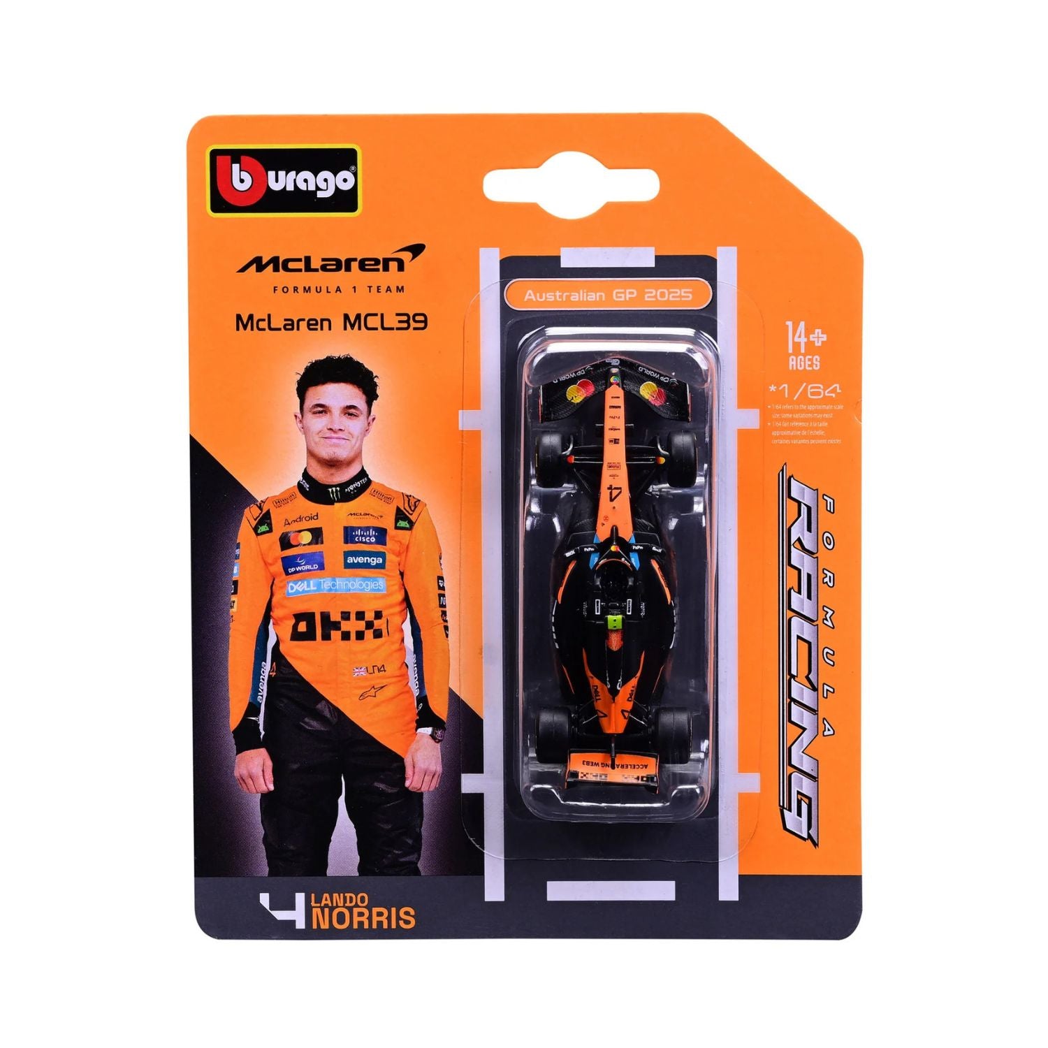 Bburago Scale 1:64 Formula 1 2025 Diecast Racing Collection - 4 Pack