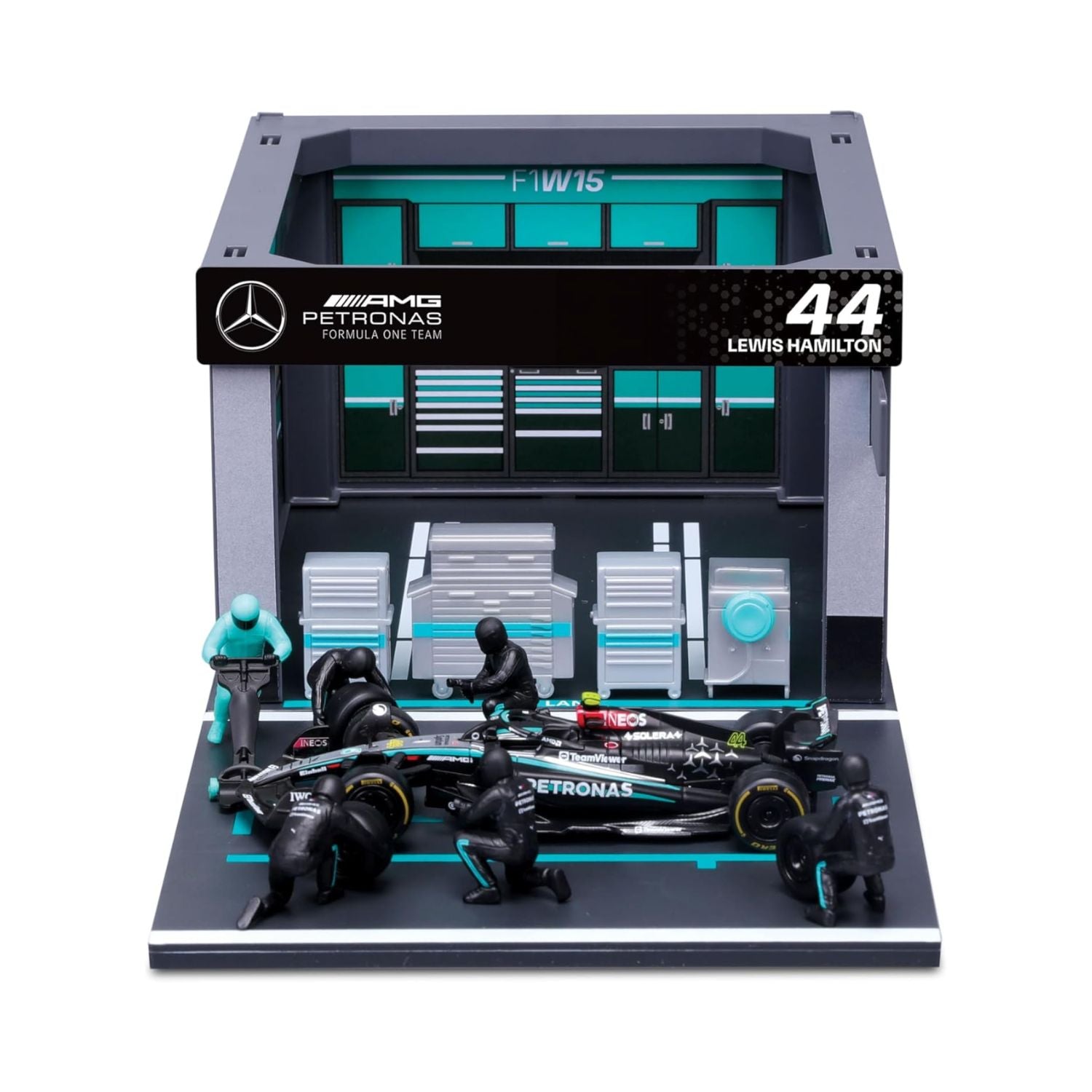 Bburago 1/43 Mercedes-AMG F1 W16 2025 Pit Pass – George Russell Diecast Model