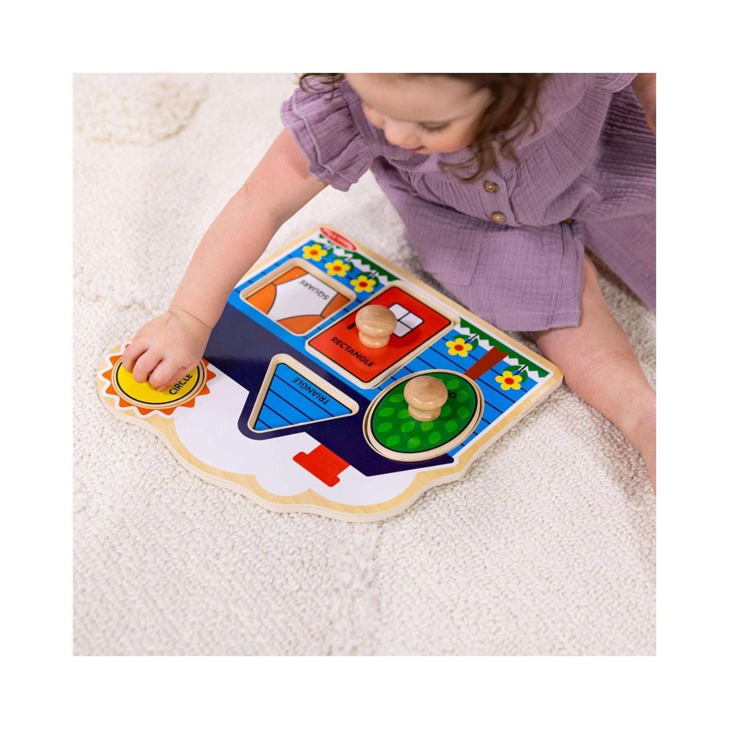 Melissa & Doug First Shapes Jumbo Knob - 5 Pieces