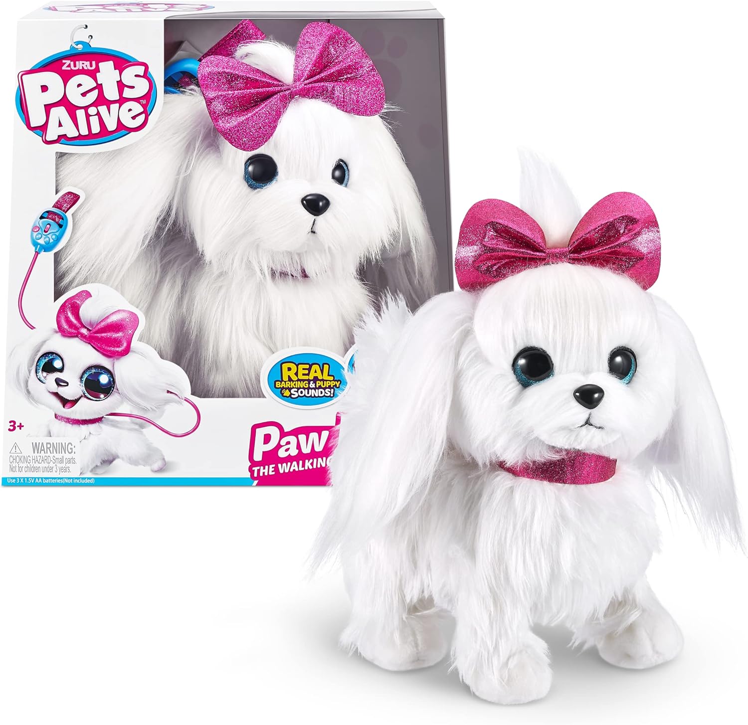 ZURU Pets Alive Lil' Paw Paw Walking Puppy – Interactive Electronic Plush Toy