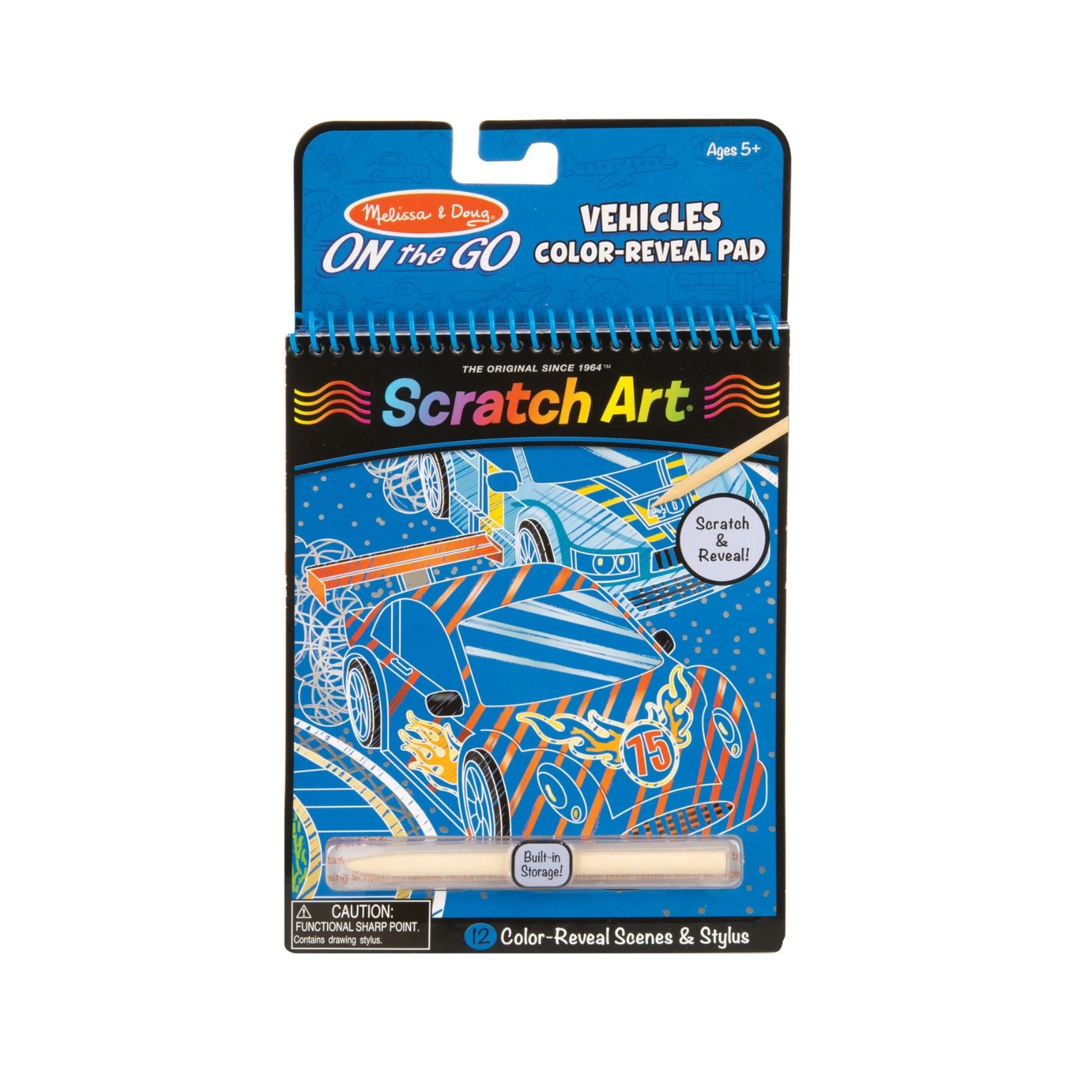 Melissa & Doug On-the-Go Scratch Art Bundle - Favourite Things & Vehicles (2-Pack) - Mess-Free Educational Activity