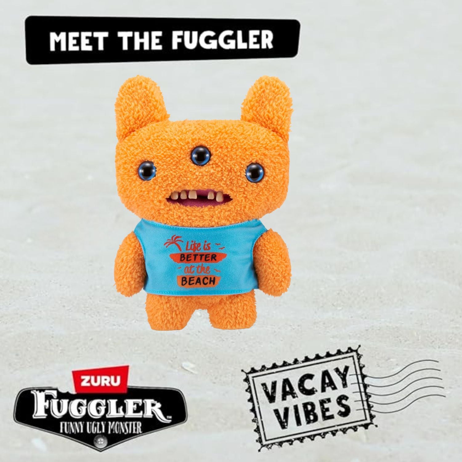 ZURU Fuggler Vacay Vibes Plush Monster Bundle | Reek-O & Sir Splodge-A-Lot