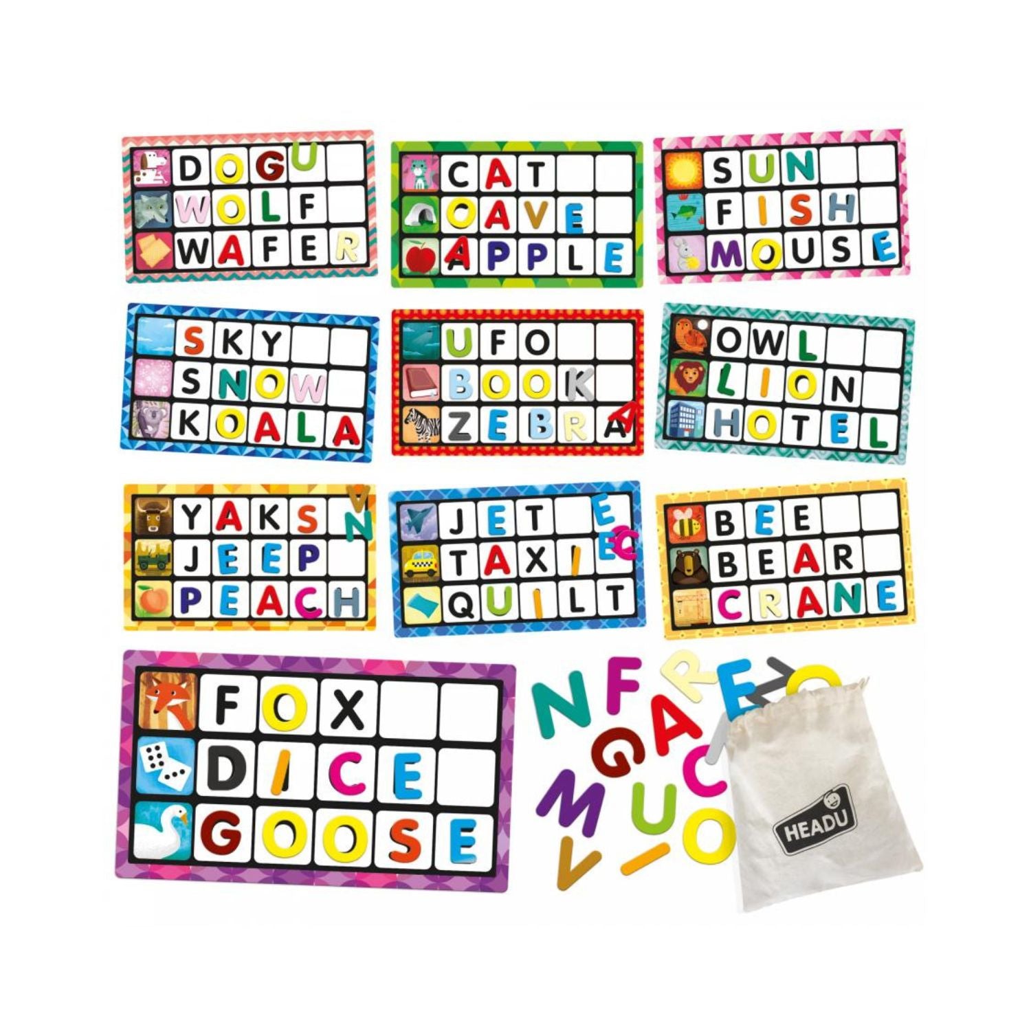 Headu Montessori Touch Bingo Letters & Words