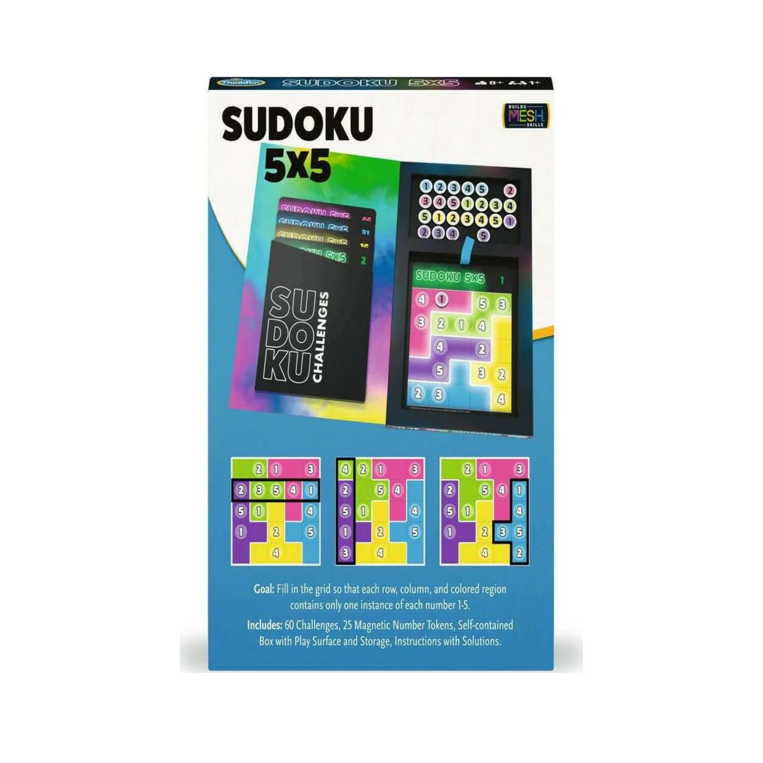 ThinkFun Sudoku 5x5 - Magnetic Travel Logic Puzzle