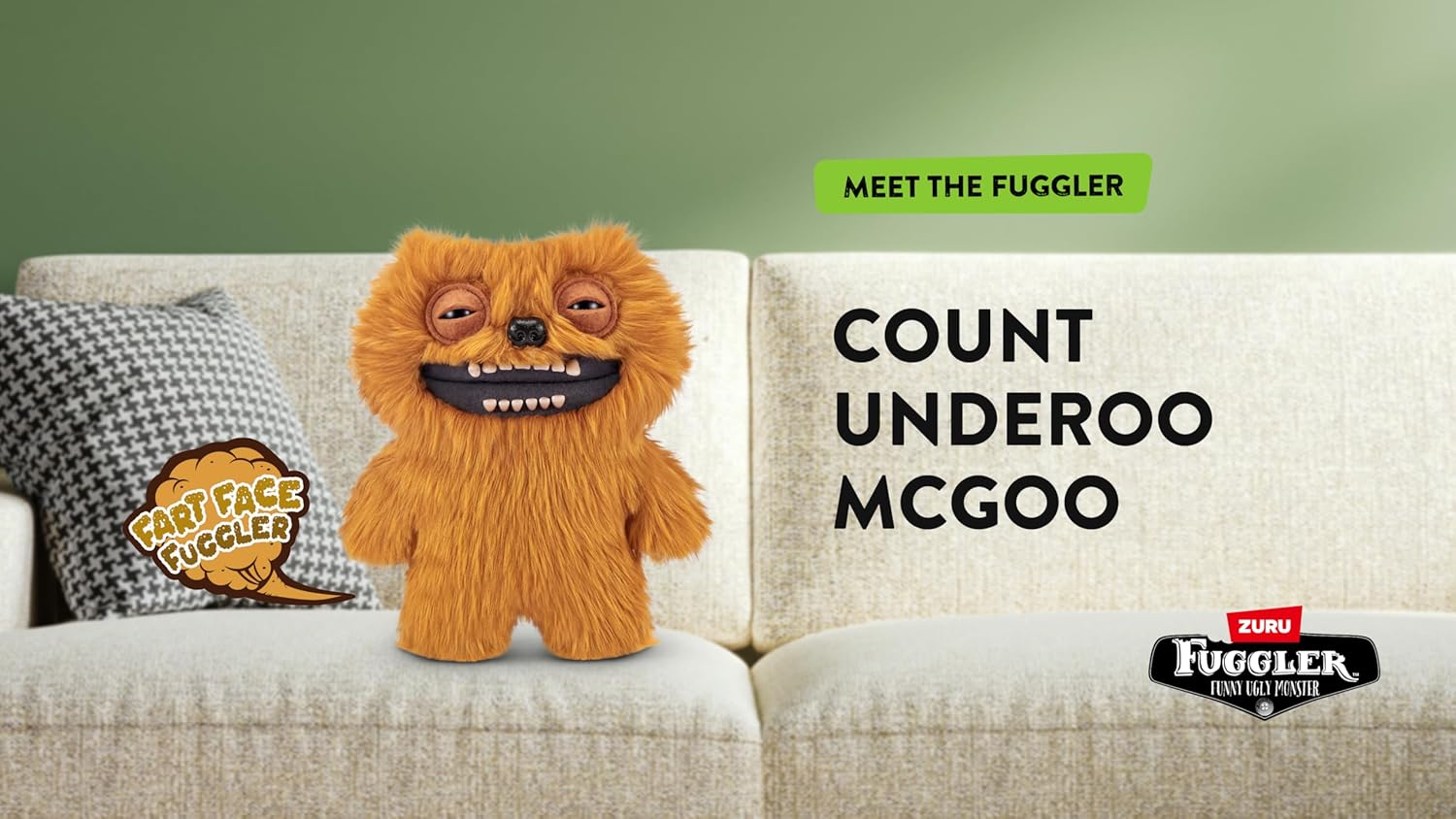 Fuggler Fart Face 9-inch - Count Underoo Mcgoo - Long Pile by ZURU