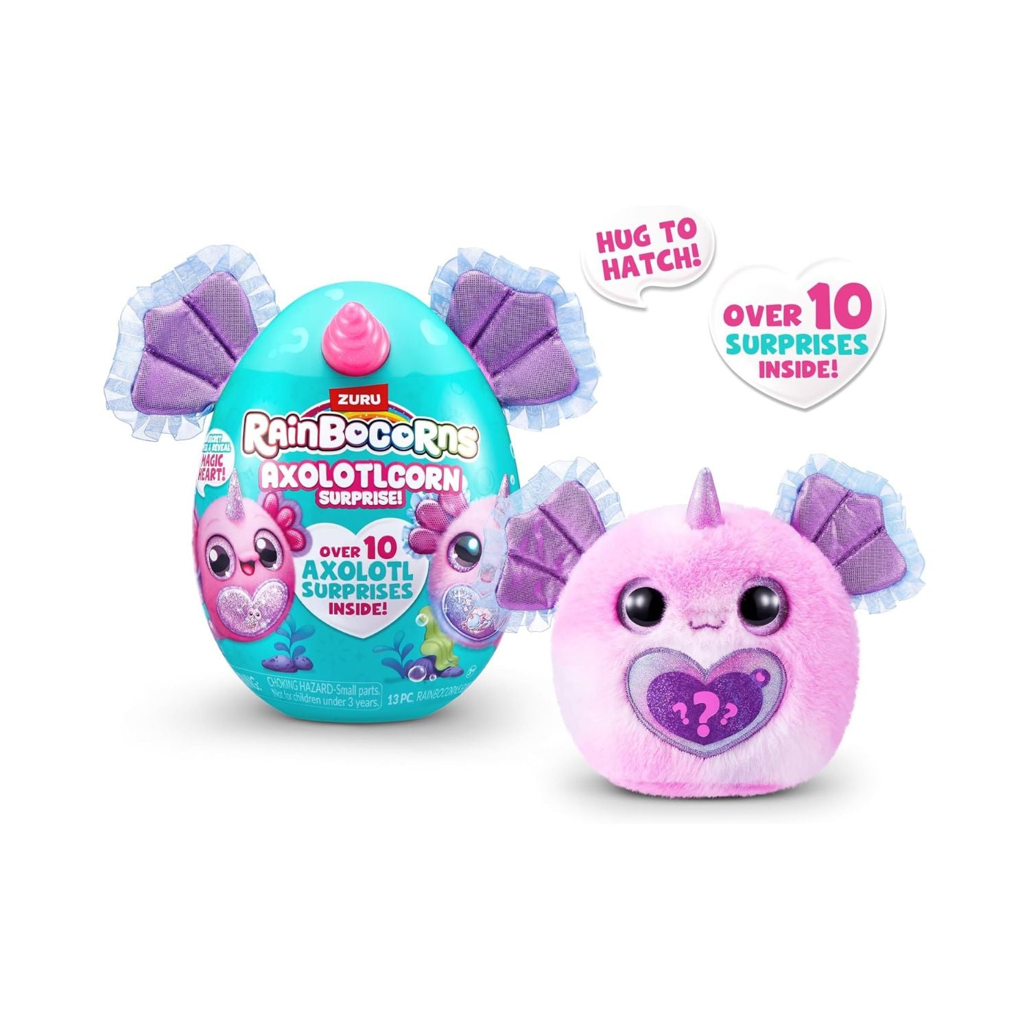 ZURU - Rainbocorns Sparkle Heart Surprise  Axolotlcorn - Pink