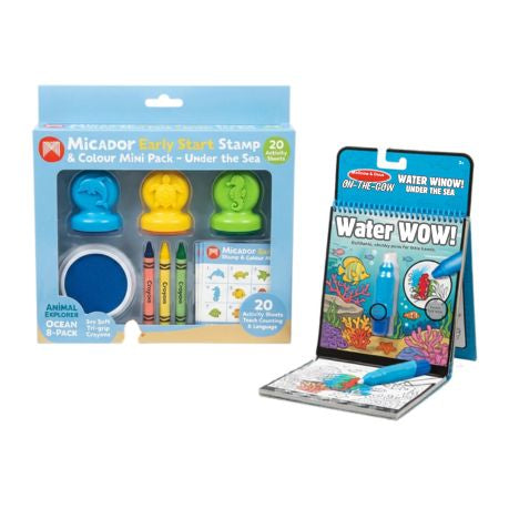 Melissa & Doug Water Wow Pad & Micador Early Start Easy-Grip Stamp & Colour Kit