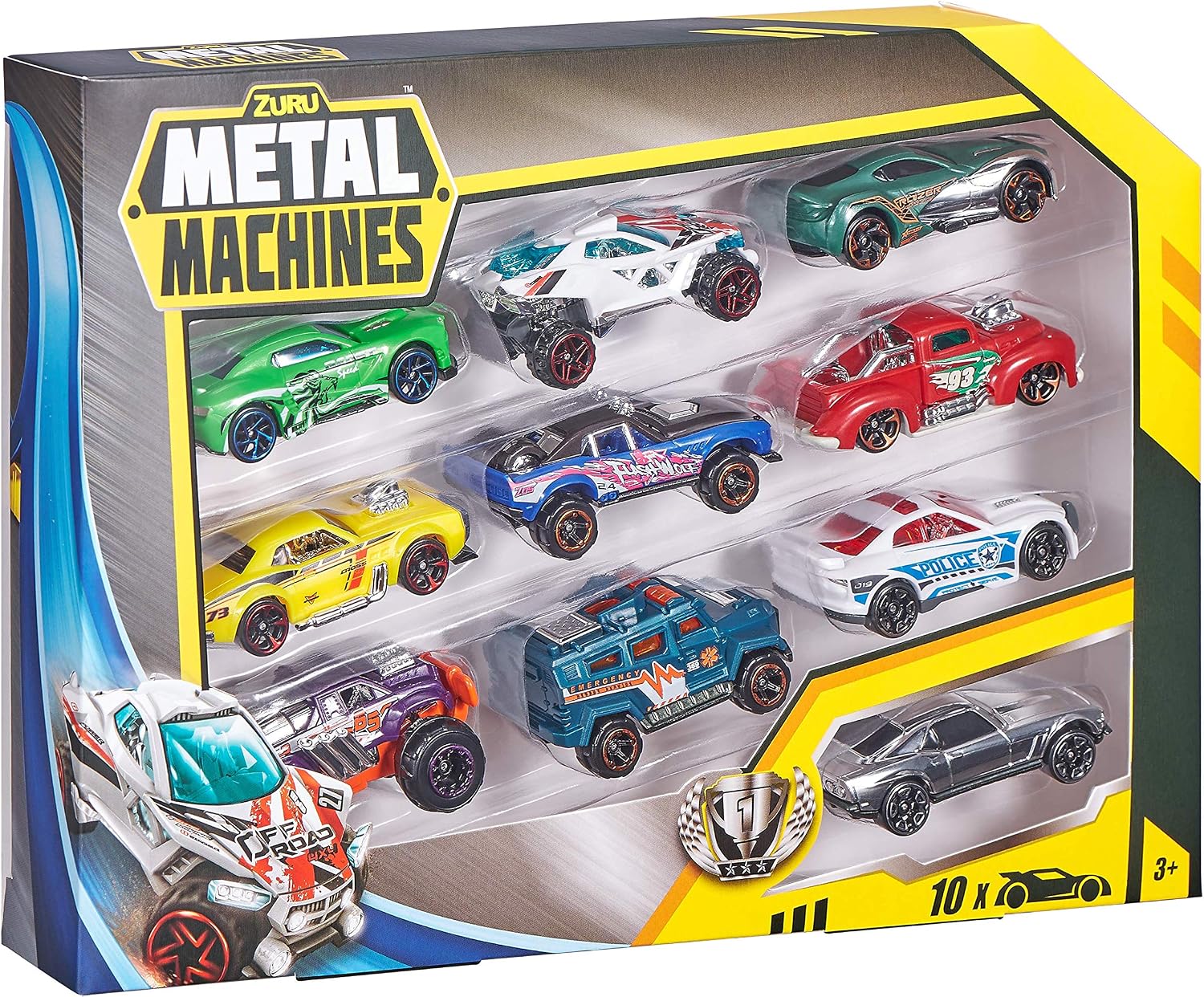 Zuru Metal Machines Series 2 Diecast Race Car Toy (Pack of 10)