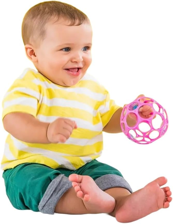 Bright Starts Oball Rattle Easy-Grasp Ball  Pink