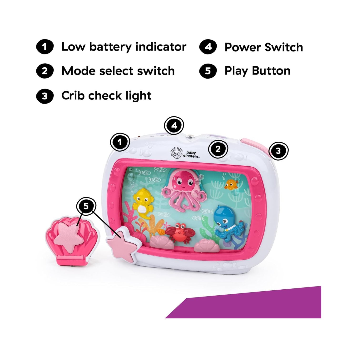 Baby Einstein - Sea Dreams Soother Crib Toy - Pink