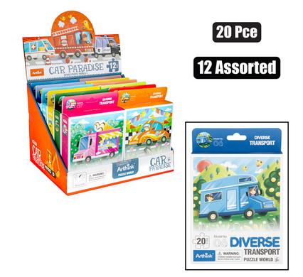 Jigsaw puzzle transport 20pc Racing Car